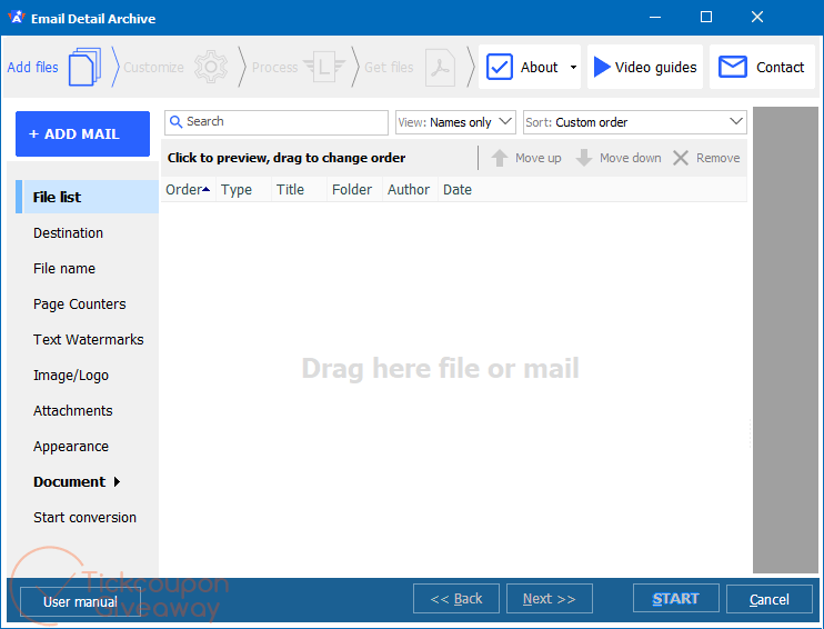 Email Detail Archive Giveaway