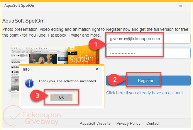 register aquasoft spoton