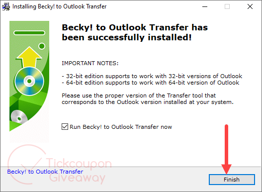 install becky to outlook transfer