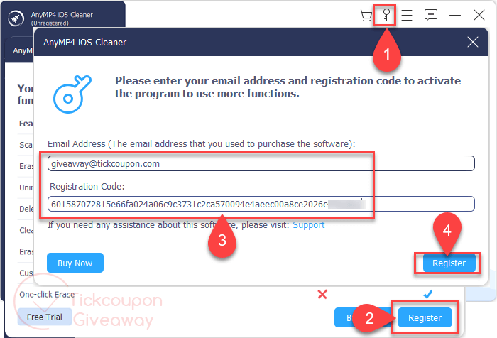 register anymp4 ios cleaner