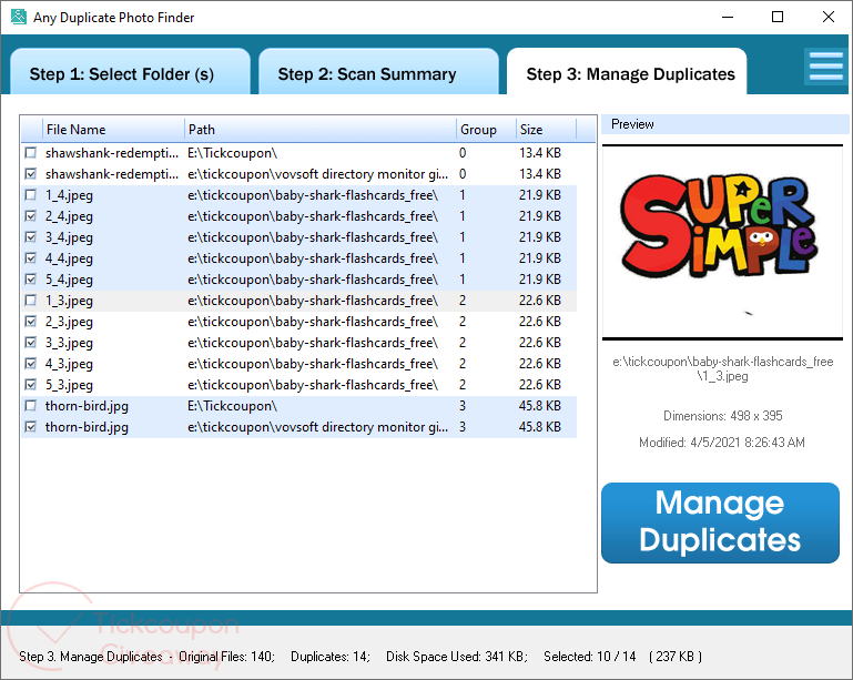 Any Duplicate Photo Finder Giveaway Screenshot