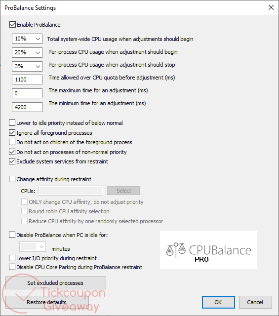 bitsum cpubalance pro settings