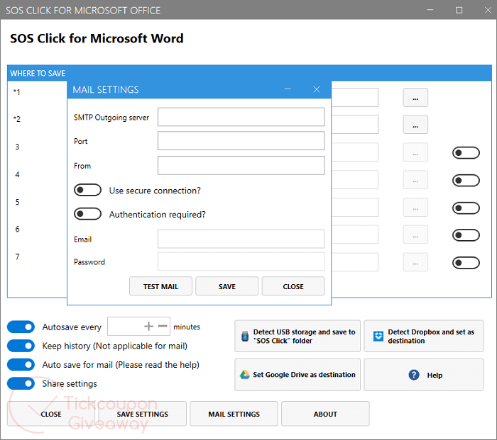 mail settings sos click for microsoft word Mail Settings SOS Click for Microsoft Word