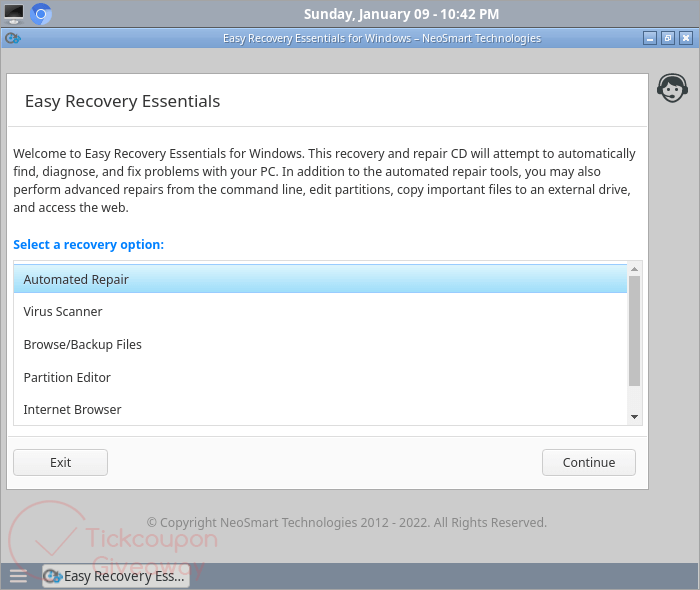 recovery options easy recovery essentials