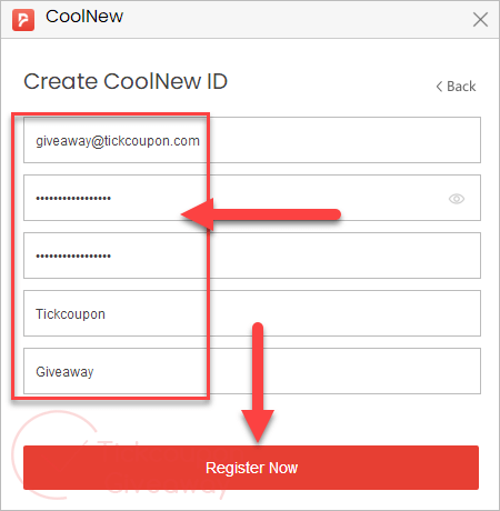 Register CoolNew PDF PRO