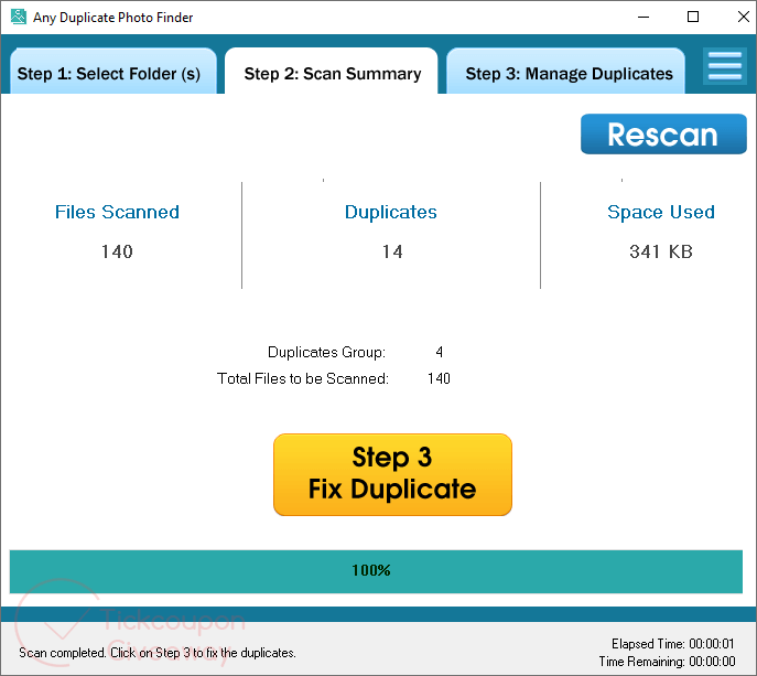 scan summary any duplicate photo finder