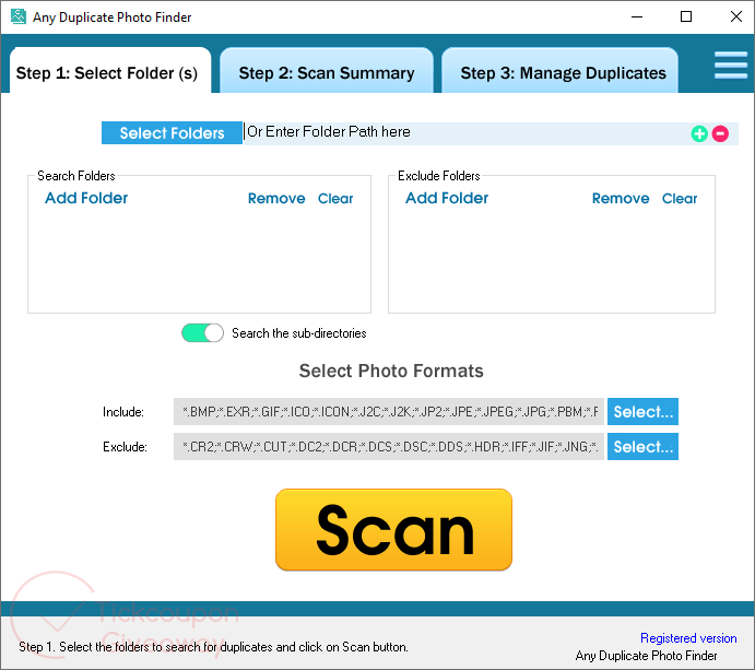 select folders any duplicate photo finder