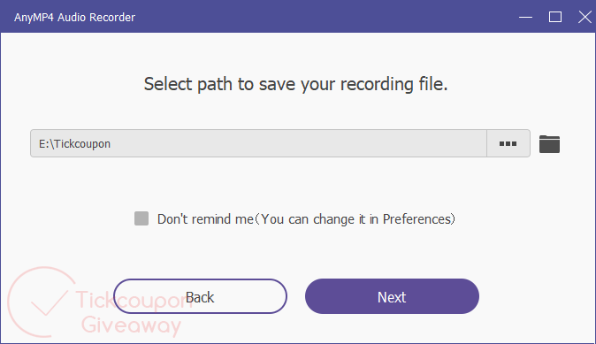 select path anymp4 audio recorder select path anymp4 audio recorder