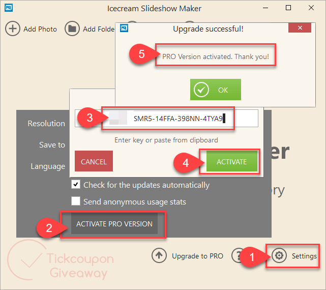 Activate Icecream Slideshow Maker Pro