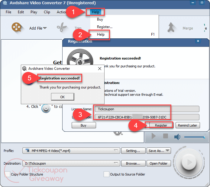 Register Avdshare Video Converter 