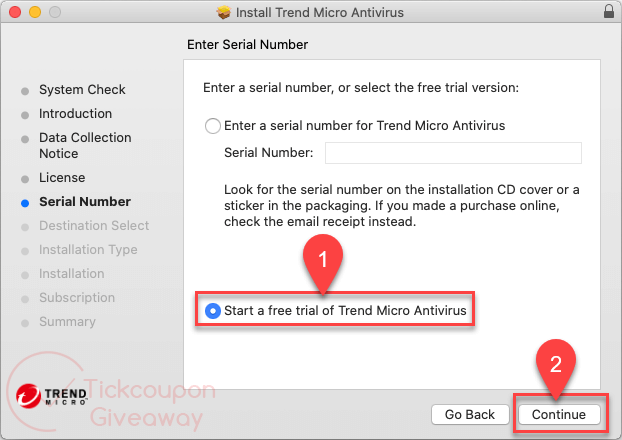 Start Trend Micro Antivirus for Mac Trial Version