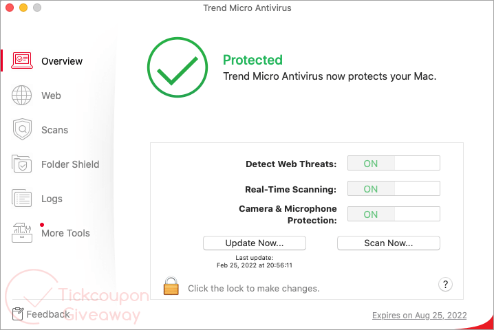 Trend Micro Antivirus for Mac Giveaway Screen License Code