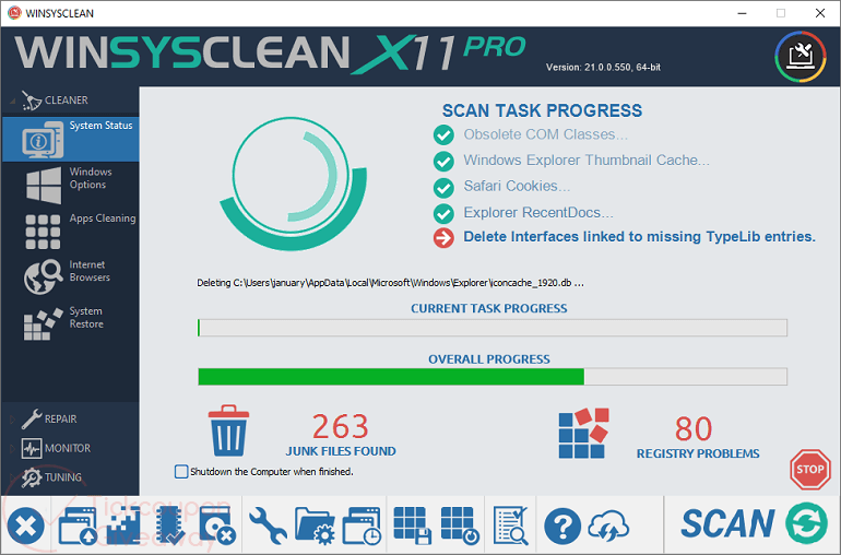 winsysclean cleaning