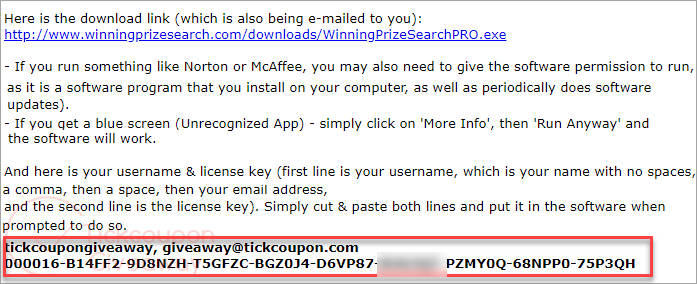 Winning Prize Search PRO License Code