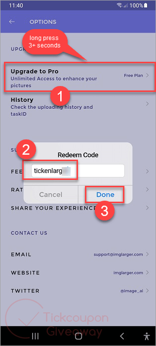 redeem code vertexshare ai enlarger