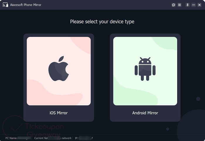 aiseesoft phone mirror main screenshot Aiseesoft Phone Mirror Main Screenshot