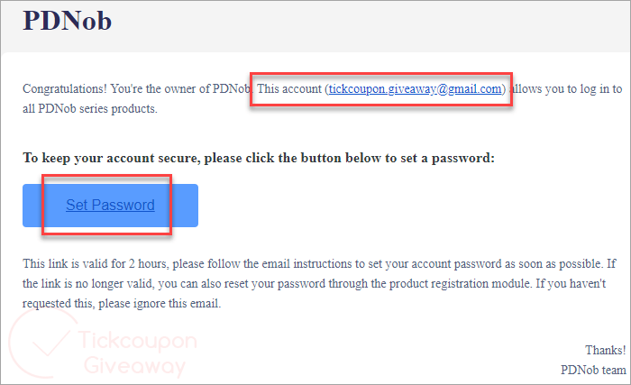 get account pdnob shortcuts
