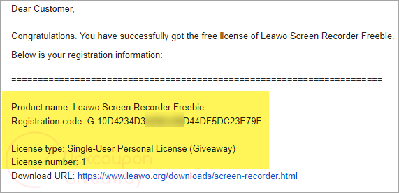 leawo screen recorder registration code
