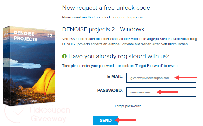denoise projects giveaway login account DENOISE Projects Giveaway Login Account