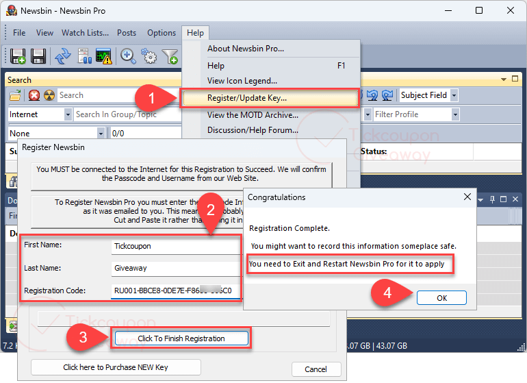 newsbin pro register key