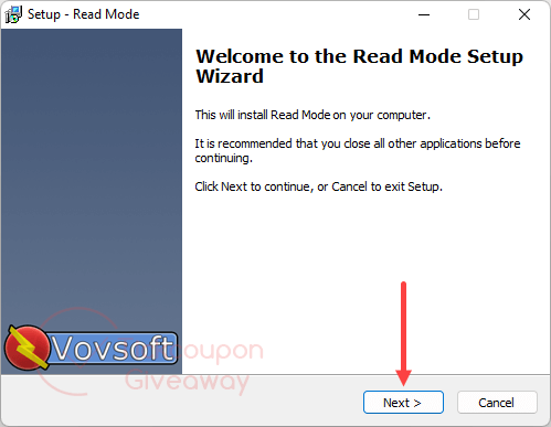 install vovsoft read mode