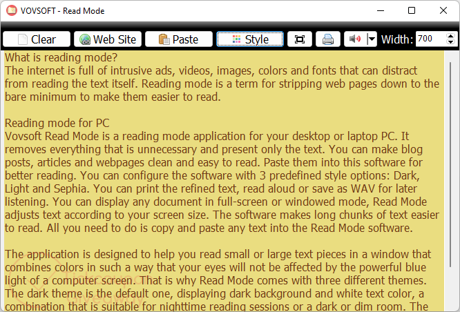 Vovsoft Read Mode Free License Code