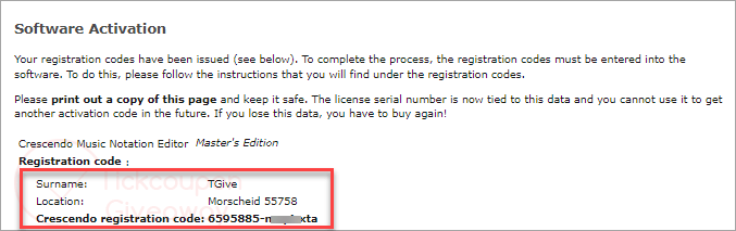 crescendo music notation software license code