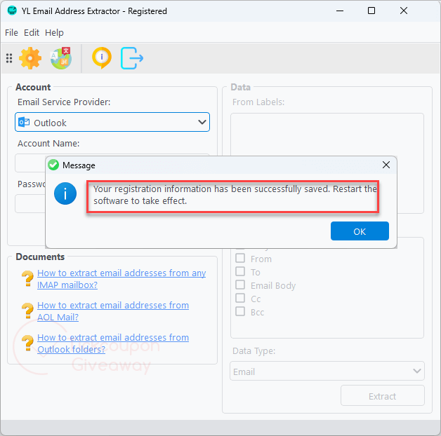 register successfully yl email address