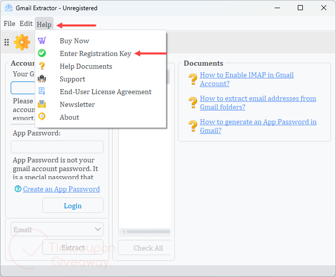 enter code gmail