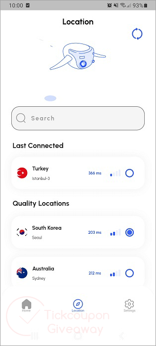 location hapi vpn