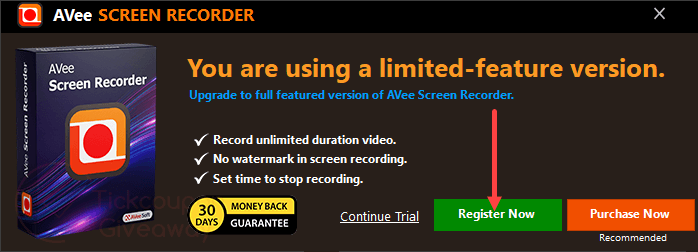 activate avee screen recorder