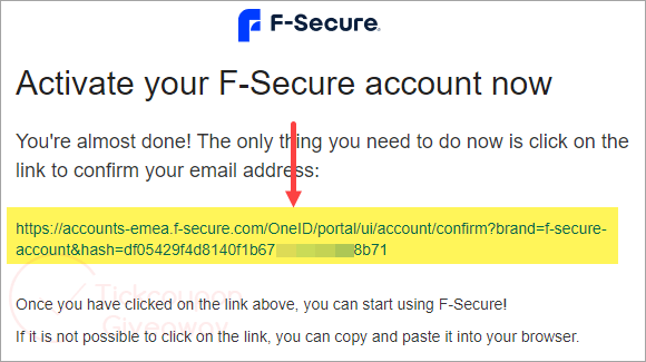 confirm email f secure total