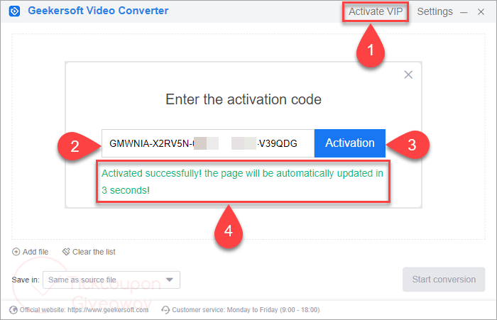 register geekersoft video converter