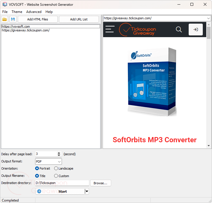 vovsoft website screenshot generator free code Vovsoft Website Screenshot Generator