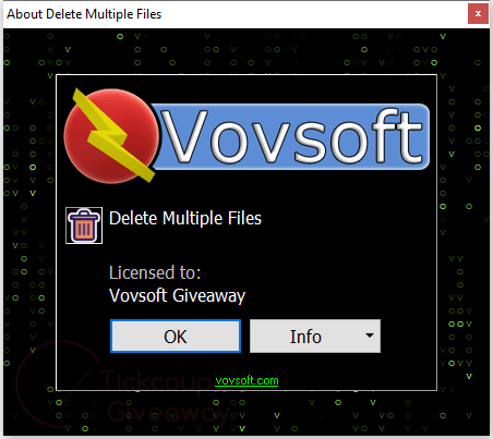 about vovsoft delete multiple files