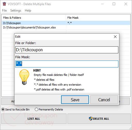 edit vovsoft delete multiple files