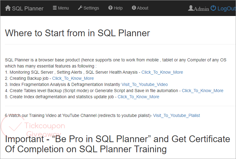 mssql planner how to start