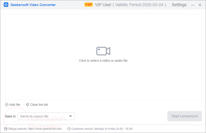 subscription geekersoft video converter free