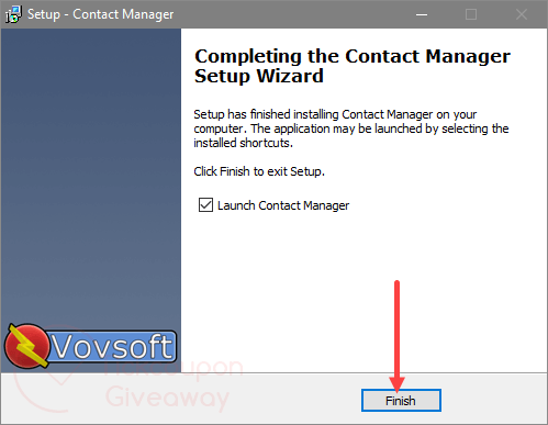 install vovsoft contact manager