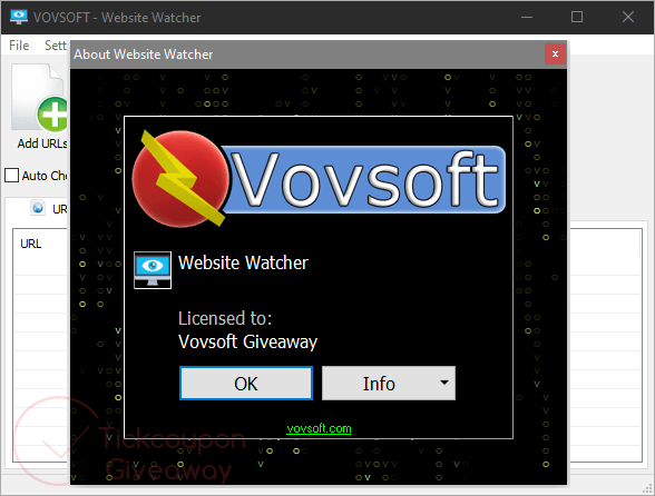 about vovsoft website watcher about vovsoft website watcher
