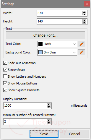 settings vovsoft keystroke visualizer
