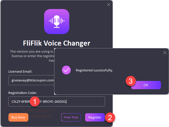 activate fliflik voice changer