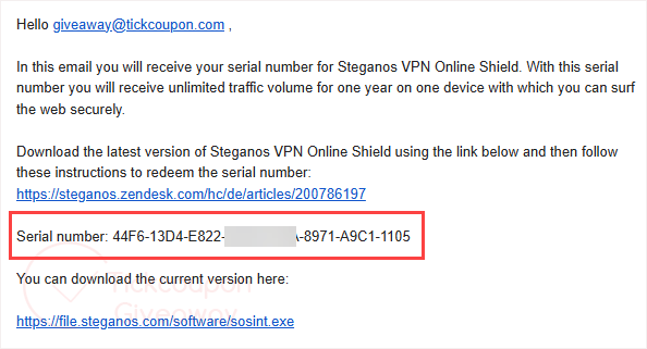 get steganos vpn online shield code