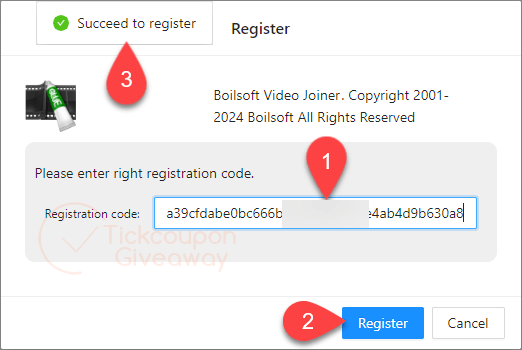 activate boilsoft video joiner