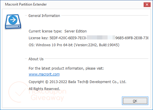 about macrorit partition extender server