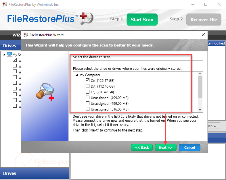 select drive filerestoreplus select drive filerestoreplus