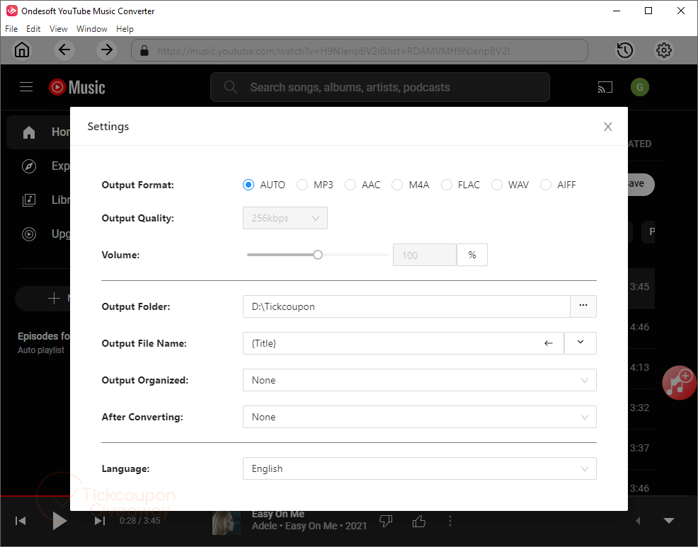 settings ondesoft youtube music converter settings ondesoft youtube music converter