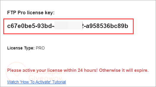get ftpie license code
