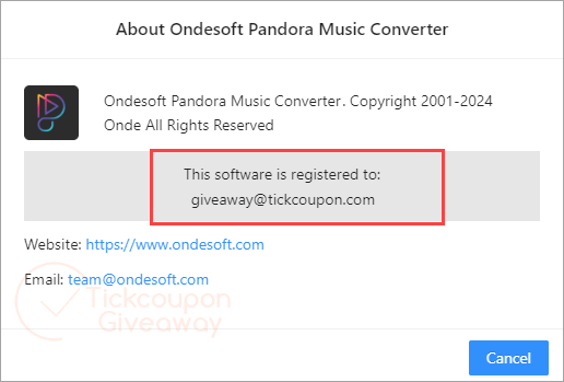 about ondesoft pandora music converter free