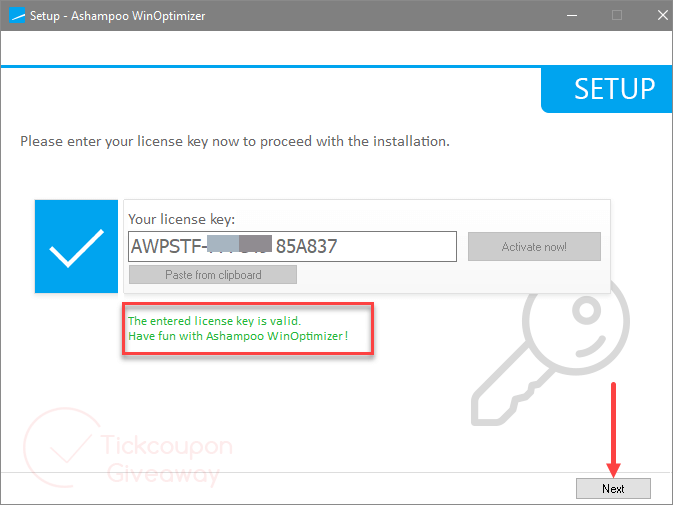 activate ashampoo winoptimizer 26 successful